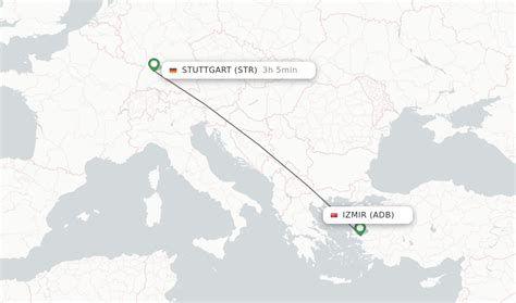 Direct flights from Stuttgart to Izmir